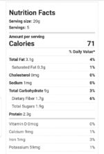 Muesli Fruits & Nuts Nutrition Facts